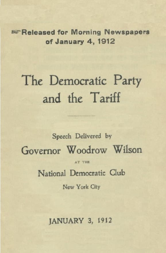 Wilson and the Tariff Issue in the 2024 Presidential Election